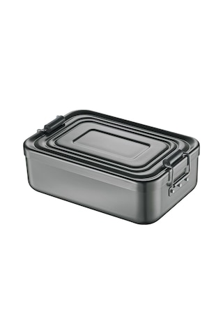 Kuchenprofi Küçük Lunchbox 18x5,5x12 Cm, Gri, Ayraçlı Ve Sızdırmaz Kapaklı Saklama Kapları Antrasit