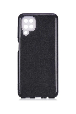 Samsung Uyumlu Galaxy A12 Kılıf Zore Shining Silikon Siyah