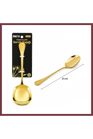 Storeşahin Metal Servis Kaşığı Altın Renk Shn0720