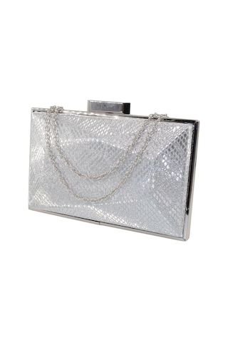 Keeba Gümüş Abiye Çanta. Snake Desenli. Silver Abiye Çanta. Gümüş Abiye Gece Çantası. Portföy Cultc Çanta. Gümüş