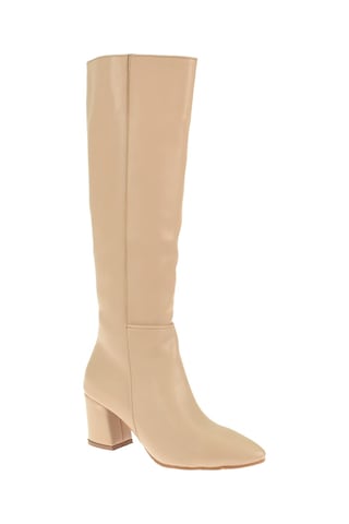 Pullman Diz Altı Topuklu Kadın Çizme BŞK-750 TEN Ten Rengi