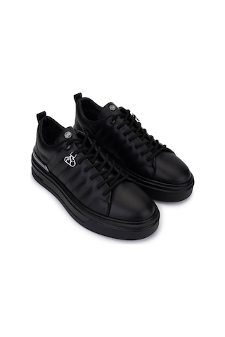 Tamer Tanca Erkek Hakiki Deri Siyah Deri Sneakers & Spor Ayakkabı 352 23141 Erk Ayk Sk25-26 Sıyah Dr Siyah