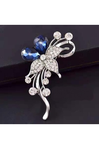 Floral Kristal Broşlar Rhinestone Gül Çiçek Eşarp Broşa Gelin Düğün Takı İçin Pin Çok Renkli