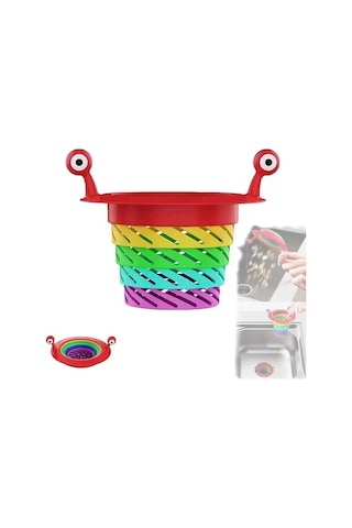 Periboia Mutfak - Banyo Lavabo Filtresi Süzgeci Gökkuşağı Kademe Çok Renkli