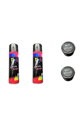 Sprey Boya Mat Siyah 2 Li Set Çok Amaçlı Boya 170 Gram