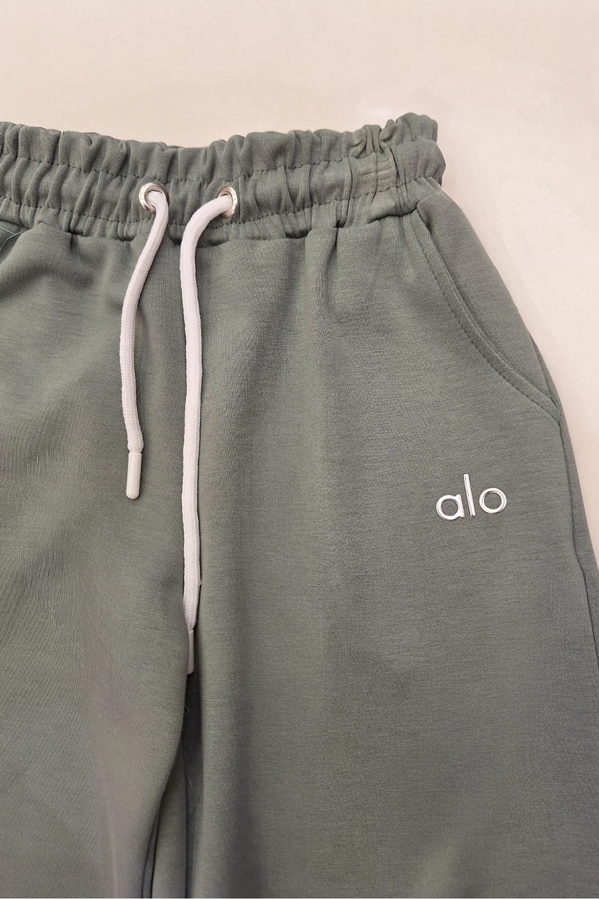 Kız Çocuk Doble Face Kumaş Geniş Paça Eşofman Alt 10-15 Yaş 12318 Cağla Yeşili