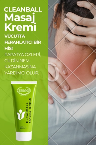 Ersağ Cleanball Masaj Kremi  200 ML