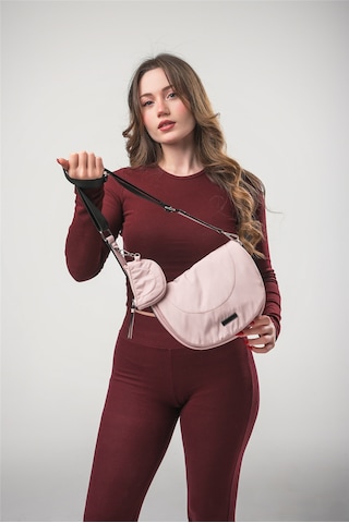 Ççs 18130 Kadın Çapraz Askılı Çanta Pudra