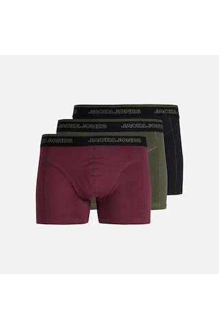 Jack & Jones Jack&jones Jacadrian Solid Trunks 3'lü Erkek Boxer 12300849 Çok Renkli
