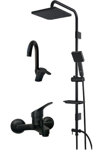 Armour Armatür Siyah Batarya Seti 3 Lü Set Siyah