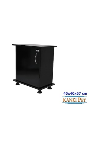 Kanki Pet 40 CM Mdf Akvaryum Sehpa Siyah 40 x 40 x 67 CM