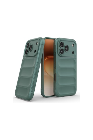 Maks Technology Honor 600 Pro 5g Kılıf Esnek Tpu Oyuklu Arka Yüzey Tasarımlı Mkst Etnik Silikon Kapak - Koyu Yeşil