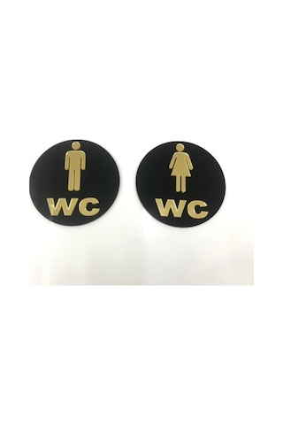 Appcity Bay Bayan 3 Boyutlu Wc Kapı Yönlendirme Levhası 10Cmx10Cm