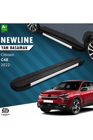S-dizayn Citroen C4 X Newline Aluminyum Yan Basamak 183 Cm 2022 Üzeri