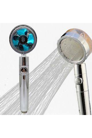 Pervaneli Duş Başlığı 360 Derece Dönebilen Aç Kapa Su Tasarruflu Diğer