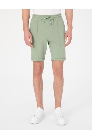 Pierre Cardin Açık Haki Regular Fit Örme Şort 50310567-vr183