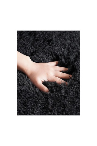 Siyah Post Peluş Yumuşak Yıkanabilir Kaymaz Dot Taban Salon Koridor Çocuk Halısı Siyah