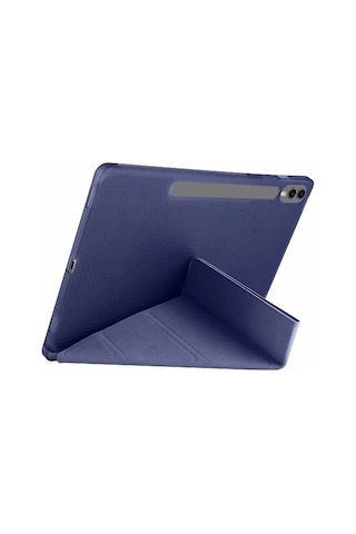 Mey İthalat Samsung Galaxy Uyumlu X610 Tab S9 Fe Plus 12.4 Kılıf Kalemlikli Mars Tablet Kılıfı - Lacivert