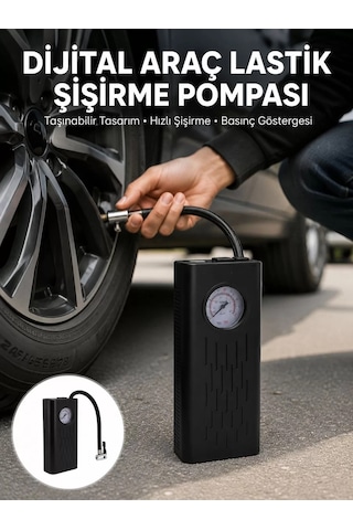 Northcity Güçlü Elektrikli Lastik Pompası - Motosiklet, Bisiklet Ve Otomobil İçin Yeni Nesil Şarjlı Kompresör