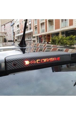 Opel Corsa D Karbon Arka Fren Stop Lambası Sticker