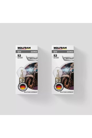Wolfram 12v Halogen Lamba S2 35, 35w Ba20d Motorcycle 1 Adet 179210229