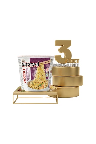 Dudomi Bardak Geneksel Çeşnili Noodle 3x60 Gr