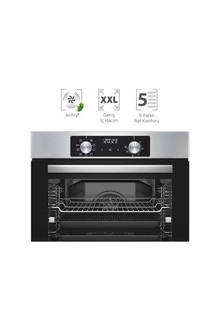 Simfer 8210 10 Fonksiyon Airfry Plus Inox Ankastre Fırın Dijital