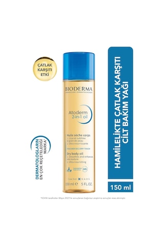 Bioderma Atoderm 2-ın-1 Body Oil Hamileler Için Çatlak Önleyici Nemlendirici Besleyici Cilt Bakım Yağı 150 Ml