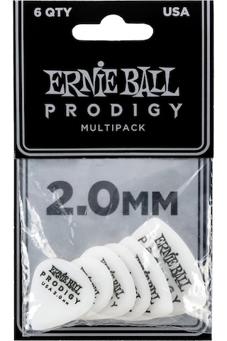 Ernie Ball P09343 / 2.0 MM White Multipack Prodigy 6 Adet 6'lı Pen