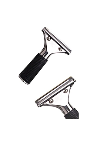 Mck Metal Cam Kazıma Aparatı Metal 25 Adet Cam Kazıma Jilet Gri