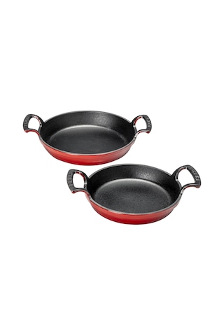 Lava 2 Parça Kırmızı Yuvarlak Sahan Seti