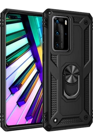 Huawei P40 Pro Kılıf Zore Vega Kapak Siyah