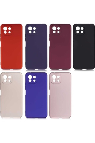 Xiaomi Mi 11 Lite Kılıf Zore Premier Silikon Kapak-Kırmızı