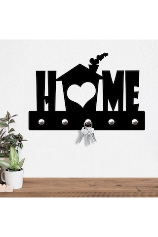 Home Anahtarlık Askılık Dekoratif Home Anahtarlık Siyah