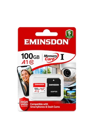 100gb Hafıza Kartı Ev Araç Güvenlik Kamerası Uyumlu Telefon Tablet Micro Sd Class10