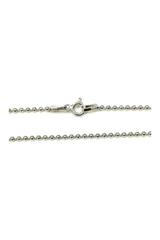 Silver Unisex Top Tırnak Makası 1,9 Mm Rodyum Kaplama Gümüş Kolye