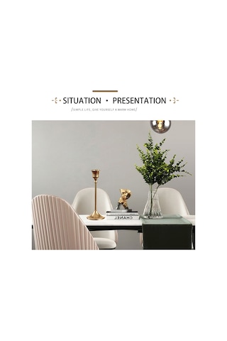 Geeroyoo Büyük Boy 24cm Avrupa Stili Bakır Kaplama Demir Mumluk, Romantik Vuruşlar İçin Ev Dekorasyonu Ve Dünyalar Arası Senaryolar