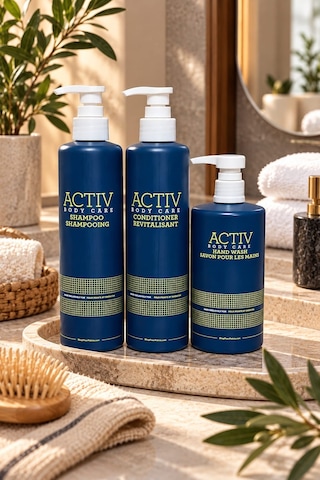 Actıv Body Care Mavi Ambalajlı 3 Lü Bakım Seti 360 Ml Şampuan + Saç Kremi + Sıvı El Sabunu