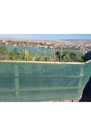 Nzl File Ambalaj Gölgelik File - Çit Filesi - 55'lik Şeritli Halkalı - Yeşil Gölgelik Tente - Araba Gölgelik - Bahçe Filesi