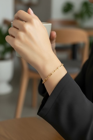 İşlemeli Ataç Model Xuping Kararmaz Gold Kadın Bileklik Çok Renkli