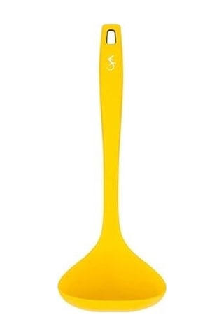 Lurch - Platin Silikon Çorba Kepçesi 28 Cm Sarı - Yanmaz, Yapışmaz, Bükülmez, Çizmez, Tat Ve Koku Bırakmaz - 240052
