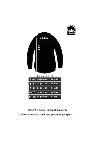 Uyguntarz Çocuk Usual Suspect Baskılı Sweatshirt Siyah