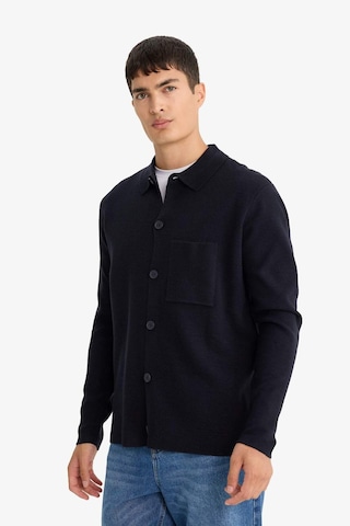 Defacto Standart Fit Polo Yaka Düğmeli Ön Cep Detaylı Triko Hırka F3720ax25wnnv64 Lacivert