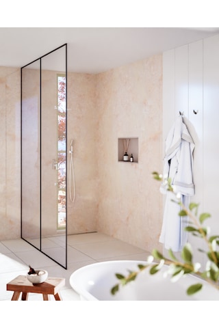 Siyah 3 Yollu Ankastre Duş Batarya Seti Siyah