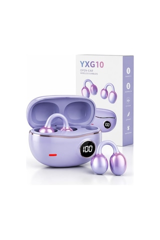 Bagajon Yxg 10 Bluetooth Kulaklık Kablosuz Spor Ve Günlük Kullanım İçin Mikrofonlu, Ergonomik, Şarjlı Mor