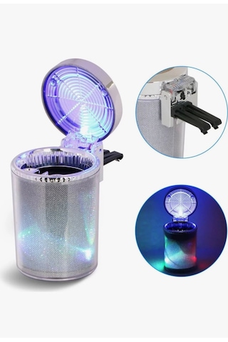 Led Işıklı Araç Küllüğü Bardaklık Uyumlu Taşınabilir Küllük