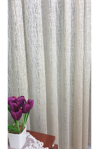 Evdepo Home Kullanıma Hazır Örme Tül Perde (446396089)