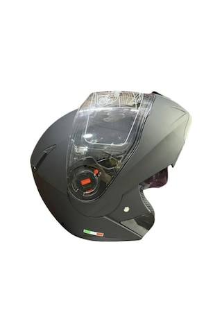 Free M Sertifikalı Ece Belgeli Çene Açılır Güneş Vizörlü Motosiklet Kaskı Mat Siyah