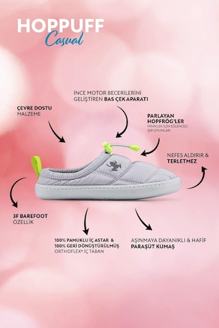 Hoppuff Casual Dinamik Gri Barefoot Çocuk Ayakkabı