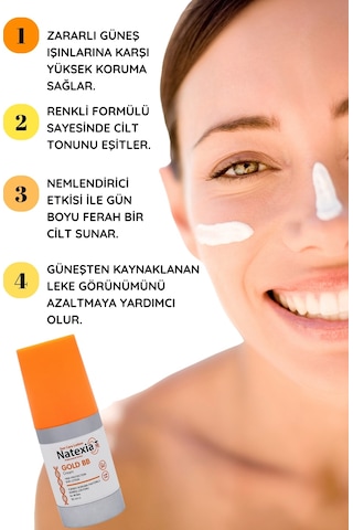 Natexia Gold Bb Renkli Güneş Kremi Spf50+ 50 Ml